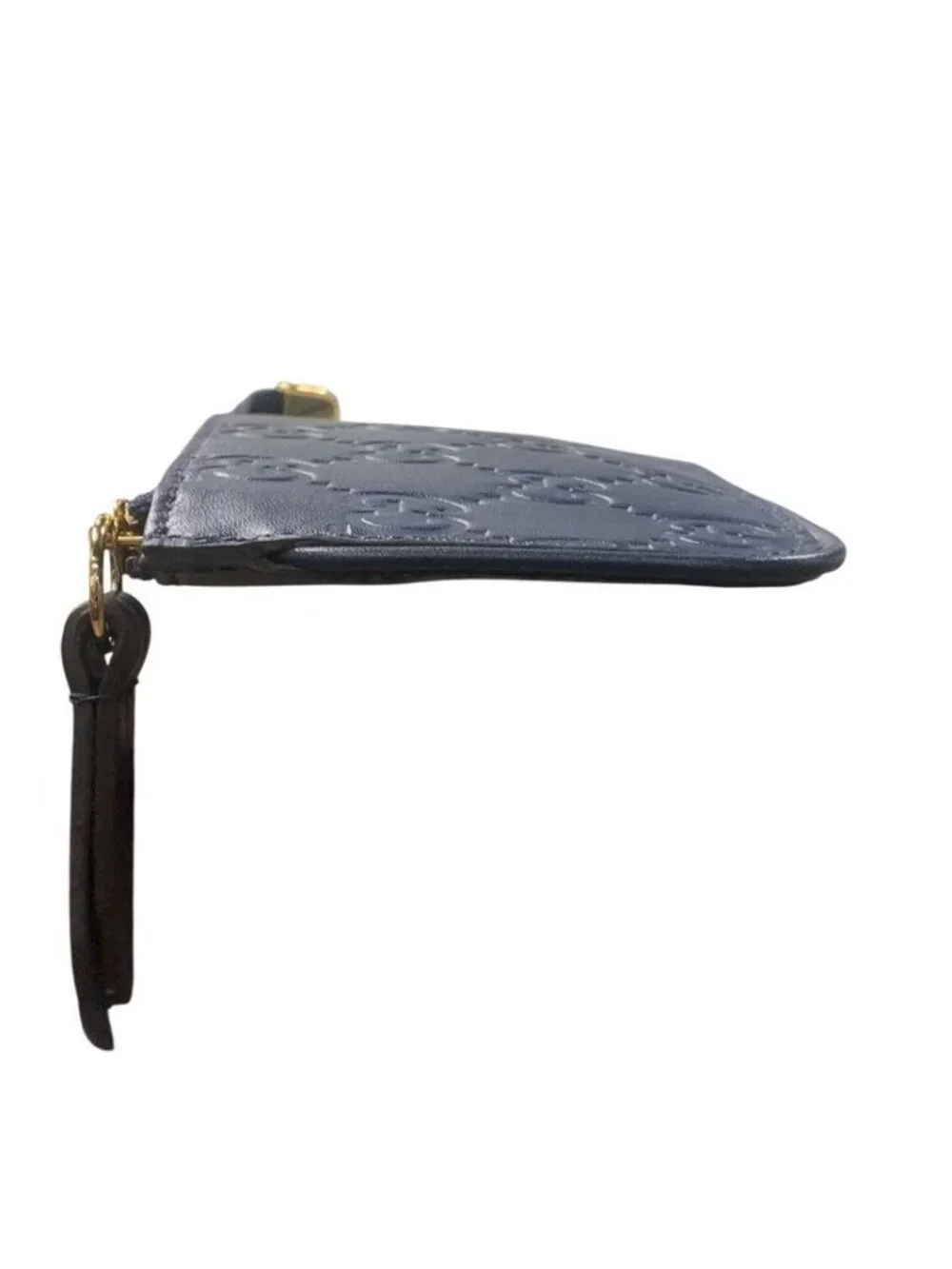 Gucci Guccissima Coin Case Key Navy GG Pattern